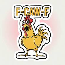 Funny Rooster F-CAW-F Sticker, American Cartoon Style Creative Decorative Waterproof Sticker - Durable Matte Surface, Self-Adhesive Bumper Sticker, Suitable For Cars, Windows, Laptops, Trucks, Water Bottles - Multi-Functional Durable Design, Car Sticker - Vinyl - View 11