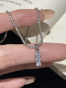 1件925纯银星空项链吊坠，精致珠宝，女士礼物 - 銀色 - 查看 7