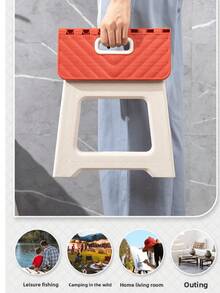 1pc Ultra-Lightweight Foldable Stool, Sturdy And Durable, Suitable For Home, Kitchen, Bathroom, Fishing And Outdoor Activities, Anti-Slip Design, Easy To Store, Space-Saving. - Multicolor - View 7