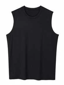 Sleeveless Tank Top Made Of 100% Fabric - Black Round-Neck Style With A 250th Anniversary Of The American Flag Printed On It. Lightweight At Only 180 Grams, Suitable For Summer Outdoor Activities, Gym Workouts, Fitness, And Everyday Casual Wear - Unisex Summer Beach Tank Top, Athletic Sleeveless T-Shirt, Comfortable And Loose Fit, Perfect For Outdoor And Daily Wear-L48 - Black - View 6
