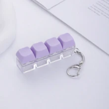1pc Novel Keyboard Keycap Keychain - Colorful Tactile Fidget Toy, Stress & Anxiety Relief, Fun Office Decor, Unique Gift Choice - View 8