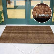 DIY Striped Kitchen Doormat Floor Mat Room Decor Non-Slip Carpet Home Decor Corridor Rug Non-Slip Striped Mat, With Non-Slip Backing, Soft, Absorbent, Quick-Drying Carpet, Suitable For Corridors, Entrances, Kitchens, Patios, Garages, Stairs And Laundry Rooms - Brown - View 5