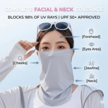 Mặt nạ đi xe đạp bằng lụa băng thoáng khí UPF50+, bảo vệ toàn mặt và cổ, mặt nạ đi xe đạp ngoài trời unisex. - Nhiều màu - Xem 4