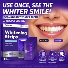 Teeth Whitening Strips , Enamel Mild For Teeth Whitener, Whitening Strips With Coconut Oil, Formulated To Be Gentle & Non Slip And Quick-Dry, Stains Removal - 紫色 - 查看 1