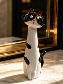 1pc Unique Cat Shaped Vase - Personalized Home Decor Vase Ornament | Home Decor, Room Decor, Bohemian Style Decor, Tabletop Decor, Cute Collectible, Gift, Tabletop Decor, Housewarming Gift - New Models - View 13