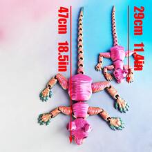 3D Printed Sphynx Hairless Cat - Articulated Figurine, Colorful Iridescent Multi-Color Options, Desktop Decor Gift - Multicolor - View 2