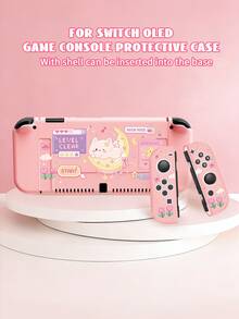1個 Y2K風格卡通像素貓插圖保護殼，適用於Nintendo Switch 2 (2025)遊戲主機，相容於Switch NS/Switch OLED/Switch Lite，TPU軟殼，通用保護套，Switch控制器保護套，Switch遊戲配件，相容於遊戲手把收納袋，防摔、防滑、防刮、時尚，送給家人和朋友的最佳禮物 - 查看 5