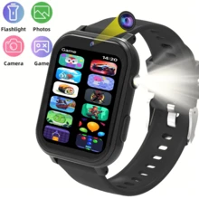 Este reloj inteligente para niños cuenta con una pantalla de 1.83 pulgadas y una batería de 300mAh. Viene con juegos educativos integrados y funciones como linterna LED, cámara y calculadora, lo que lo convierte en una excelente opción para un regalo. - Ver 15