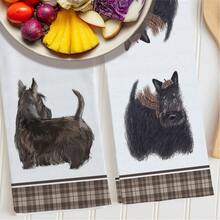 2pcs Minimalist Daily Abstract Cute Dog Pattern Kitchen Towels, Soft Polyester Material Dish Cloths, Suitable For Kitchen Decor, Kitchen Cleaning, Holiday Party Decoration, Kitchen & Bathroom Essentials, Home Decor, Housewarming Gift - Multicolor - View 8