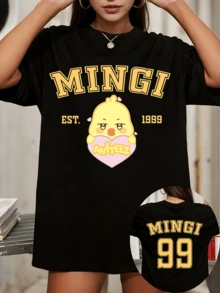 AteezS Aniteez  Vintage  Bootleg Style Shirt - Black - View 6