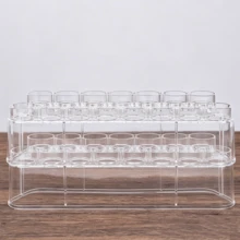 1 PC Clear Storage Rack, Storage Container Organizer For Bottles & Blending Tools, Craft Paint Organizer Holds 15 Each,Clear Storage Rack & Organizer For Craft Paint Bottles & Blending Tools – Holds 15 Bottles,Space-Saving & Durable Design - TT988 - View 2