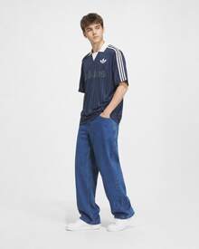 adidas originals Logo條紋寬鬆短袖T卹 男款 藍色 - 藍色 - 查看 8