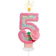 创意畅销0-9数字字母生日蜡烛,手工DIY生日蛋糕蜡烛,节日、母亲节、派对装饰蜡烛,粉色玫瑰花轮廓,亮片点缀,色彩缤纷,优雅别致,适用于婚礼、生日庆典、周年纪念等场合。 - 粉紅色描邊玫瑰花 - 查看 9