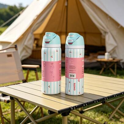  OWALA New 24OZ/32OZ Stainless Steel Insulated Water Bottle With Straw, Suitable For Sports, Travel And School Activities. This Water Bottle Can Keep Water Temperature For Over 24 Hours, With Good Sealing, Portable, And Flip-Top Design, Perfect For Holding Cold And Hot Drinks, Coffee And Iced Beverages.