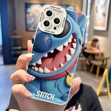 Officially Licensed Disney Lilo & Stitch Phone Case, This Protective Phone Case Features A Playful Close-Up Print Of Stitch Grinning Widely, With His Iconic "STITCH" Name Displayed At The Bottom, Made With Flexible, Durable TPU Material To Protect Against Everyday Scratches, Bumps, And Minor Impacts, With A Raised Camera Frame Printed With "GOOD LUCK" Text For Extra Lens Protection, Slim And Lightweight Construction That Adds Minimal Bulk And Fits Easily In Pockets And Bags, Compatible With IPhone 17, 16, 15, 14, 13, 12, 11 Pro Series And Galaxy S22, S23, S24, S25 Models, Making It A Charming Choice For Stitch Fans And Disney Lovers, Ideal For Birthdays, Holidays, Or Any Special Occasion To Surprise Family And Friends. - trắng - Xem 2