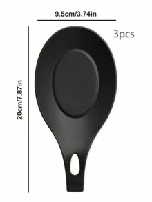 3/1 pezzo Supporto in silicone grande per riposo cucchiaio, supporto stabile per utensili da cucina con vassoio antigoccia, previene il disordine sul piano di lavoro - adatto per cucchiai, spatole, ecc. - Multicolore - Visualizzare 12
