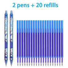 0.5mm Retractable Erasable Gel Pens Set, Make Mistakes Disappear, Washable Handle Magic Refills Office Writing Stationery Supplies, Includes 2 Pens + 20 Refills Or 1 Pen + 5 Refills, Back To School - Multicolor - View 11