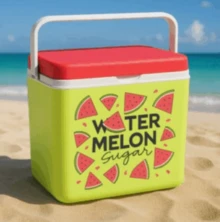 CLICKYA-Nevera Rígida Portátil de Polipropileno – Rectangular Alta y Resistente | Ideal para Playa, Camping, Fiestas y BBQ - SANDÍA - Ver 9