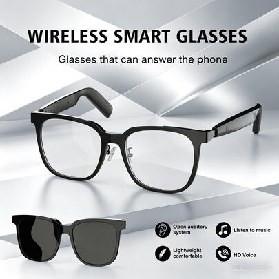 Smart Glasses Support Calls, Feature Easy-To-Use Touchscreen Operation, And Allow Seamless Switching Between Wireless Calls And Music Playback , They Exude Style For All Genders.