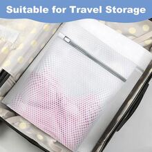 Bolsa de malla delicada para la colada, diseño de panal de abeja mejorado, súper resistente, con cremallera resistente, protege los artículos esenciales y necesidades del hogar, la universidad y el dormitorio para la lavadora - Multicolor - Ver 10