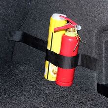 4組尼龍汽車後車廂魔鬼氈收納固定帶，用於固定滅火器與配件，黑色，適用 - 黑色 - 查看 4