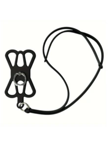 2 piezas Anillo universal anti-caída para soporte de teléfono, se ajusta a smartphones de 4.7" a 6.3", con cordón y funda de silicona hueca para teléfono - Multicolor - Ver 5
