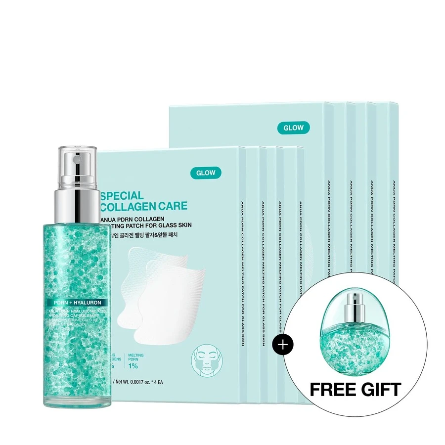 [Annuaa] PDRN Collagen Glow Facial Serum Spray L Facial Mist, PDRN Hyaluronic Acid Capsule Mist, Hydrating, Glass Skin, Glow Makeup, Collagen, Korean Skincare, Cakey Makeup - Collagen - Xem 1
