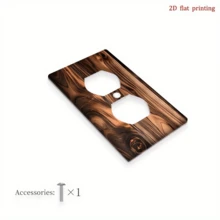 1 cái [in 2D] Tấm ốp tường họa tiết vân gỗ, dùng cho công tắc ổ cắm điện gia đình, không cần đấu dây, dễ vệ sinh. - Nhiều màu - Xem 11