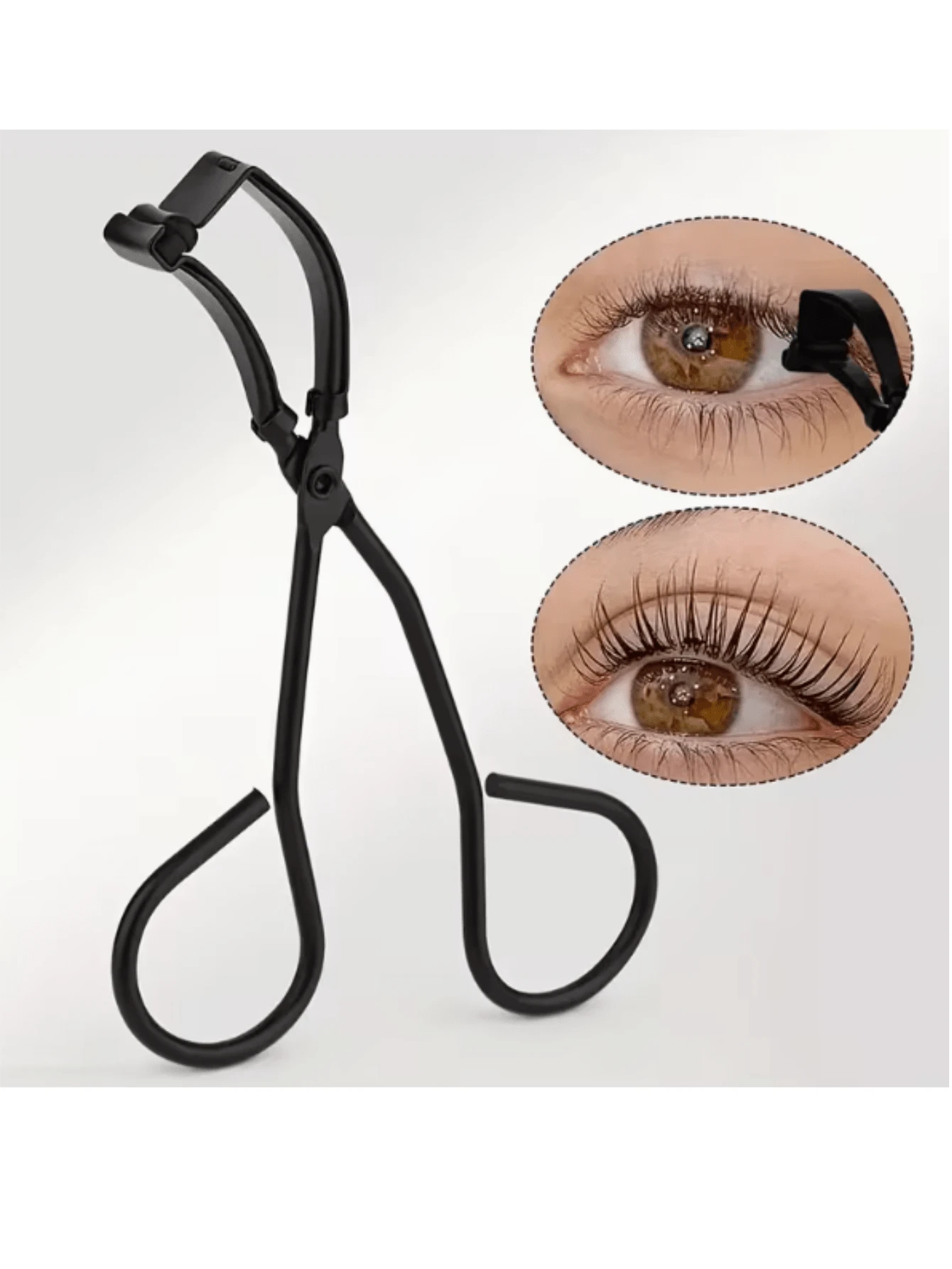 1pc Professional Eyelash Curler + 4pcs Refill Pads, New Butterfly Pattern Glitter Handle, Long-Lasting Use, Longer & Fuller Lashes - Comfortable Grip, For Eyes, Eyelash Curler, Easy Shaping Without Pinching, Professional Makeup Beauty Tool - Black - View 1