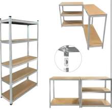Garage Integrated Storage Racks - Brown - View 2