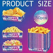 K-Pop Party Decorations, Disposable Paper Food Trays Popcorn Snack Boats For K-Pop Music Theme Birthday Supplies - Style 1 - View 12