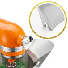 304 Stainless Steel Pouring Chute Attachment For Stand Mixer, Universal Metal Funnel Shield For 4.5-8 Quart Bowls, Mess-Free Baking Tool For Efficient Pouring, Dishwasher Kitchen Accessory For Tilt-Head & Bowl-Lift Models - Silver - View 3