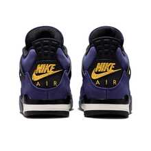 Nike Jordan Air Jordan 4 Rare Air Laser 舒適 中筒 復古籃球鞋 男款 黑灰 - 紫色 - 查看 5