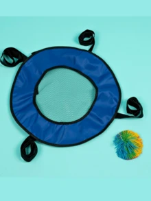 2 piezas Juego interactivo de lanzar y atrapar, incluye pelotas elásticas y bolsa de malla de tela Oxford resistente para lanzar y atrapar - Multicolor - Ver 7