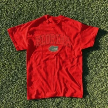 Vintage Florida State Gators Graphic Crew Neck T-Shirt, 2026 Summer Breathable Cotton Short Sleeve White Casual Top, All Sizes - 紅色 - 查看 15