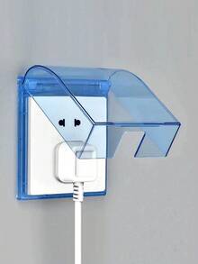 Waterproof Outlet Cover, Transparent Junction Box, Waterproof Switch Outlet Cover, Transparent Self-Adhesive Waterproof Cover - Outlet And Switch Splash Guard, Transparent Plastic Cable Management Partition, Battery-Free, Outdoor Electrical Accessory | Transparent Cover Design - Multicolor - View 4