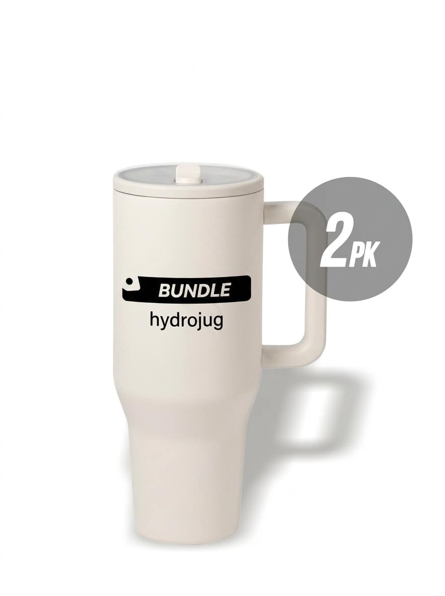 Bình nước thể thao HydroJug 32oz (dành cho du lịch) & Bộ bình nước thể thao HydroJug 32oz (dành cho du lịch) - Di động, giữ ấm, chống rò rỉ, dễ rửa, màu sắc bền chắc, đa năng, phù hợp sử dụng hàng ngày, unisex, màu be CUPCREMSTDCUP3 CUPCREMSTDCUP3 - Màu be*2 - Xem 1