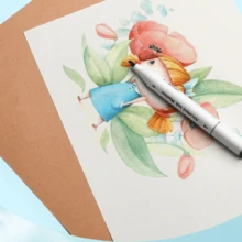 2 pièces Cahier de peinture vierge épais A4, cahier de dessin artistique minimaliste pour étudiants, papier blanc grande capacité pour gribouillage, croquis, bureau et art, album de dessin - Multicolore - Voir 3