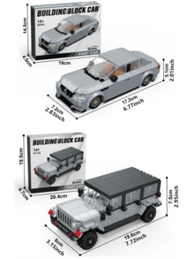 300/350/400 piezas Bloques de construcción de modelo de coche de carreras de ciudad de alta tecnología, adorno de escritorio, DIY creativo y educativo, juego de bloques de construcción 3D para ensamblar, decoración del hogar, regalo de cumpleaños, 1 pieza - Multicolor - Ver 11