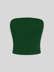 Set Of 3 Women's Cropped Tube Tops In Brown, White, And Black With A Fitted Waist. - 世界盃裝備 - 查看 3