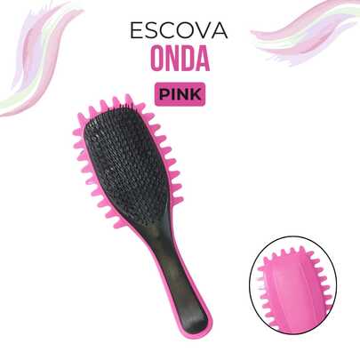 Escova Onda Finalizadora Beauty Flash Definição de Cachos e Finalização para Cabelo Cacheado Crespo(Preto)