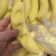 Soft Squeezable Slow Rebound Banana Collectible Toy, Realistic Banana Texture, Soft Squeeze Stress Relief, Sensory Toy, Squeeze Toy, Creative Decorative Small Gift, Suitable For 14 Years And Above - Multicolor - View 5