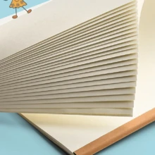2 pièces Cahier de peinture vierge épais A4, cahier de dessin artistique minimaliste pour étudiants, papier blanc grande capacité pour gribouillage, croquis, bureau et art, album de dessin - Multicolore - Voir 5