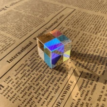 1件精緻立方體工藝品,捕捉自然光並投射柔和光芒,極簡藝術風格,適合居家桌面與窗台擺飾,優雅百搭,創意節日與日常送禮首選 - 彩色 - 查看 13