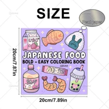Japanese Cuisine Coloring Book - Easy To Use, Featuring Cute And Delicious Food Characters, Perfect For Relaxation And Leisure Time, Great Gift For Friends, Couples, Family, Mother's Day, Mom, Back To School, Painting And Learning Supplies, 24 Pages, Coloring Book - Delicious Food - View 6