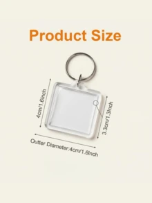 Personalized Photo Keychain Customize Family Photos Personal ID Photos And Pet Photos Creative Photo Keychain Compact And Portable Easy To Carry Birthday Gift For Family And Friends - Multicolor - View 2