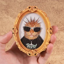 1pc Pink Chicken Pattern Wooden Refrigerator Magnet, Craft Gift Suitable For Home Fridge And Mailbox Decoration! - one-size - View 23