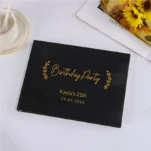 Buku Pesan Horizontal Kustom, Dipersonalisasi, Cocok untuk Pesta Ulang Tahun ke-16, 18, 30, 40, 50, 60, 70, dan 80, Cocok untuk Pria dan Wanita, Album Foto, Buku Tamu, Hadiah Ulang Tahun, Hadiah yang Berkesan - MultiWarna - View 13