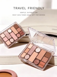 Romantic Beauty RMT Palet Eyeshadow 12 Warna, Eyeshadow Matte & Pearl Nude, Anti Luntur, Portabel untuk Penggunaan Sehari-hari & Pesta, Hadiah yang Bagus untuk Ibu, Saudari, Pacar - 02 Musim Semi - View 4