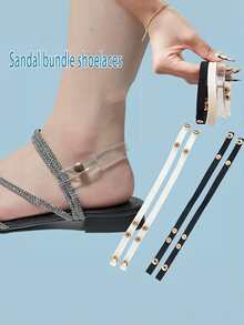 1 Pair Women's Non-Slip Sandal Straps, Adjustable Buckle Heel Fixator, No-Installation Transparent Heel Locking System, Suitable For High Heels, Mules, Flip Flops, Dress Shoes - Multicolor - View 3